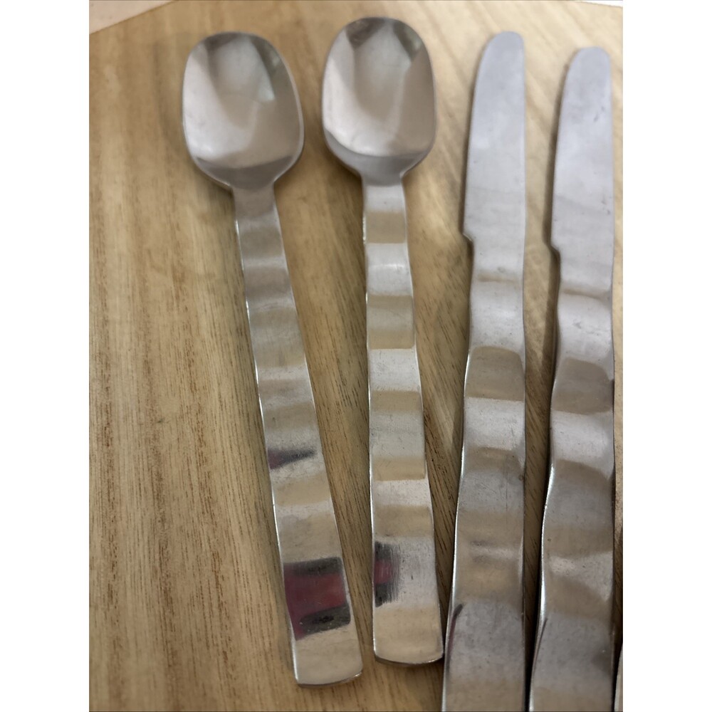Vintage Farberware Roller Coaster Replacements Spoons Forks Dinner Knives 7 Set - Picture 3 of 8